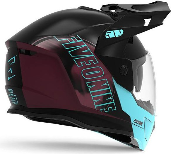Casca Snowmobil Delta R4 Ignite Teal Maroon Gloss