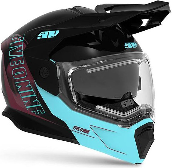 Casca Snowmobil Delta R4 Ignite Teal Maroon Gloss