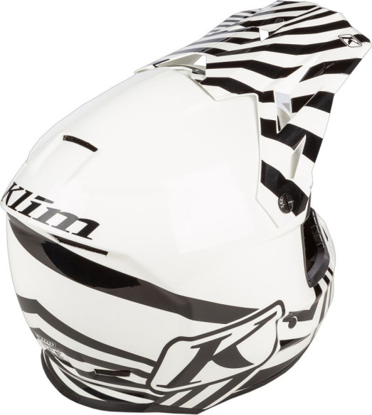 Casca Moto Enduro F3 Carbon Off-Road Helmet ECE Illusion Black/White