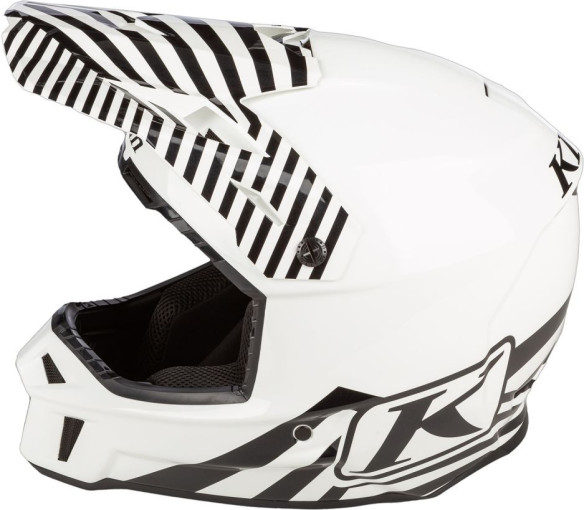 Casca Moto Enduro F3 Carbon Off-Road Helmet ECE Illusion Black/White