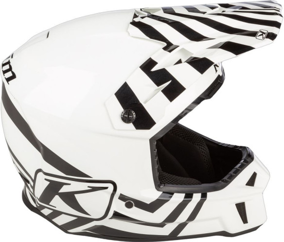 Casca Moto Enduro F3 Carbon Off-Road Helmet ECE Illusion Black/White
