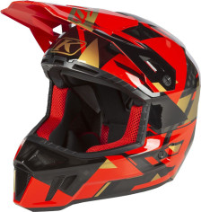 Casca Snowmobil F3 Carbon ECE Raid Fiery Red/Gold