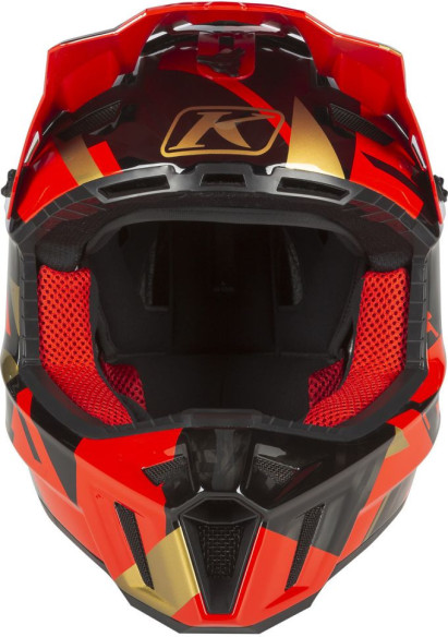 Casca Snowmobil F3 Carbon ECE Raid Fiery Red/Gold