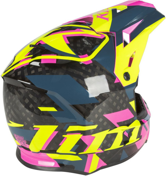 Casca Snowmobil F3 Carbon ECE Raid Knockout Pink/Hi-Vis