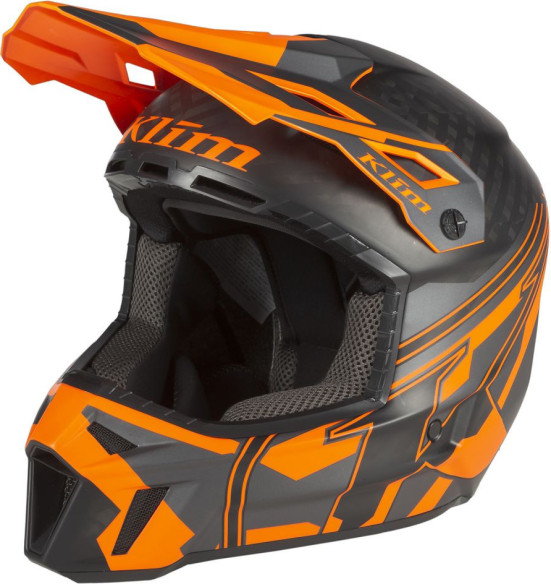 Casca Snowmobil F3 Carbon Pro ECE Ascent Asphalt/Strike Orange