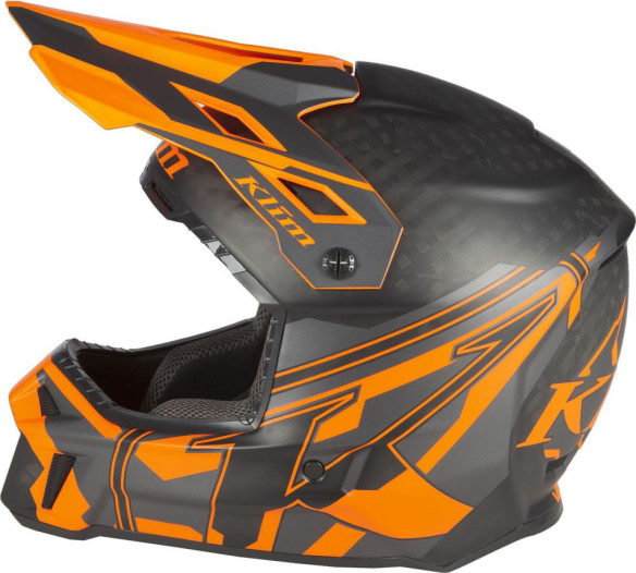 Casca Snowmobil F3 Carbon Pro ECE Ascent Asphalt/Strike Orange