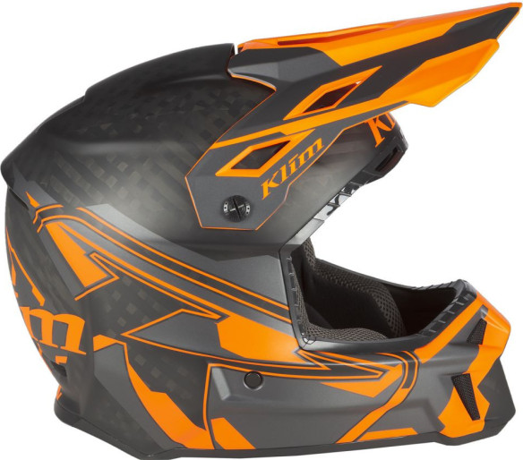 Casca Snowmobil F3 Carbon Pro ECE Ascent Asphalt/Strike Orange