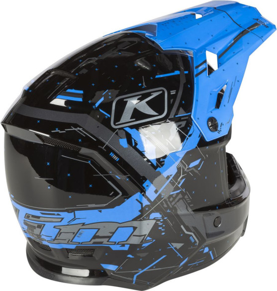 Casca Snowmobil F3 ECE Recoil Electric Blue Lemonade