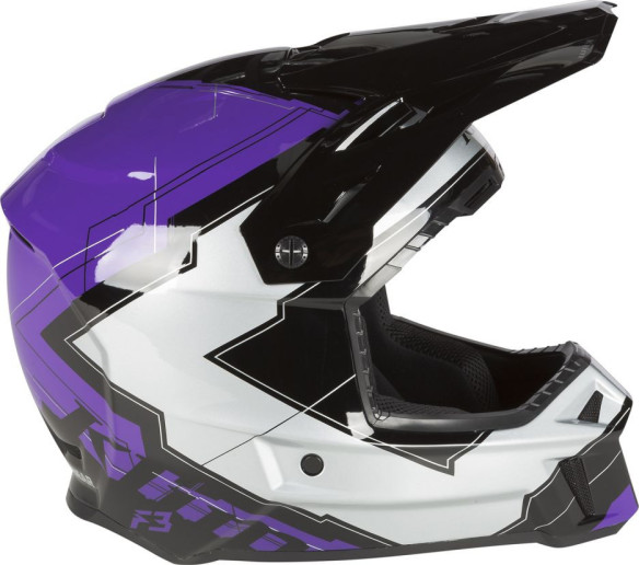 Casca Snowmobil F3 ECE Verge Heliotrope/Metallic Silver