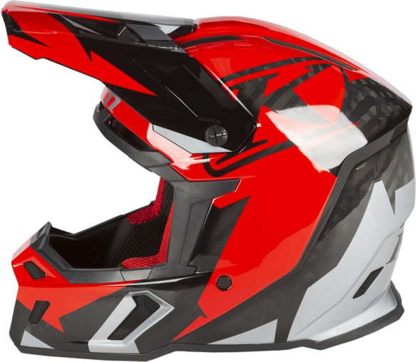 F5 Helmet ECE Amp Fiery Red/Metallic Silver