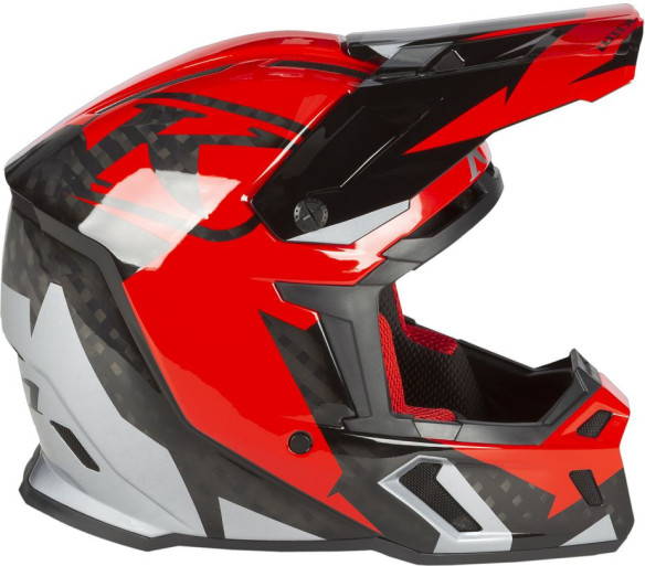F5 Helmet ECE Amp Fiery Red/Metallic Silver