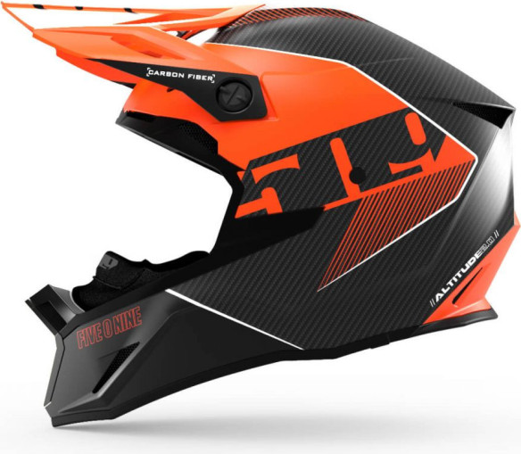 Casca Snowmobil Altitude 2.0 Carbon Fiber 3K (ECE) Hi Flow Orange