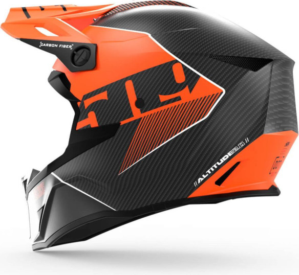 Casca Snowmobil Altitude 2.0 Carbon Fiber 3K (ECE) Hi Flow Orange