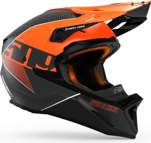Casca Snowmobil Altitude 2.0 Carbon Fiber 3K (ECE) Hi Flow Orange