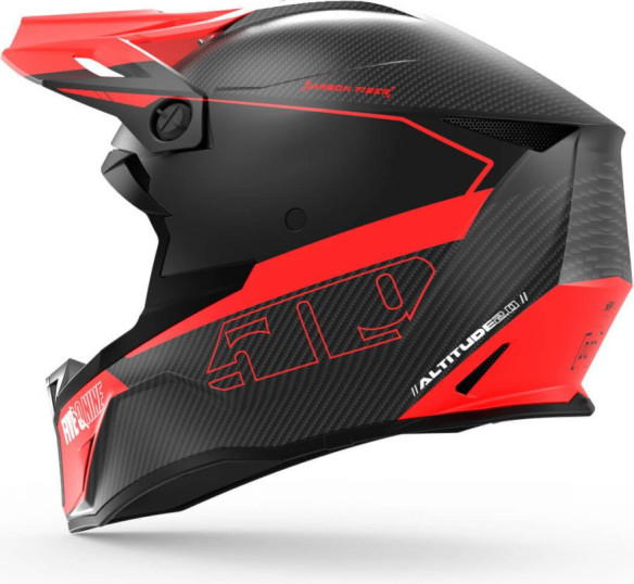 Casca Snowmobil Altitude 2.0 Carbon Fiber Racing Red