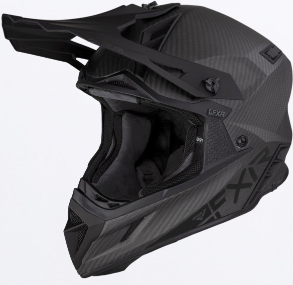 Casca Moto Enduro/Snow Helium Carbon With Auto Buckle Black