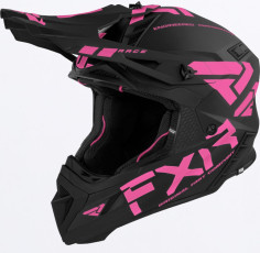 Casca Moto Enduro/Snow Helium Race Div With Auto Buckle Black/Elec Pink