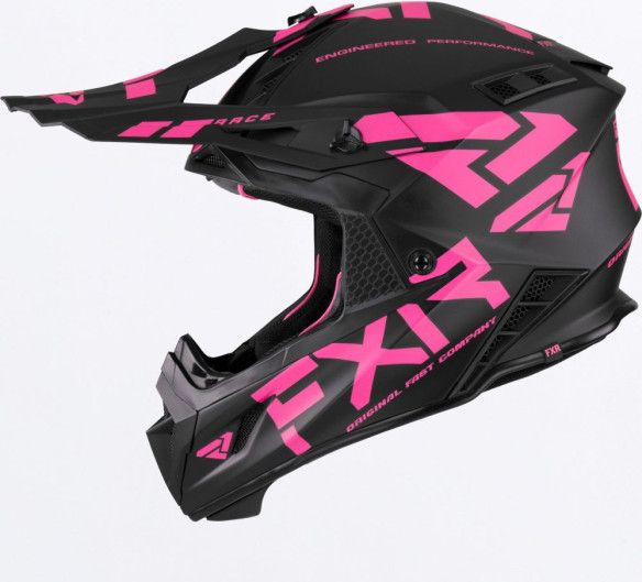 Casca Moto Enduro/Snow Helium Race Div With Auto Buckle Black/Elec Pink