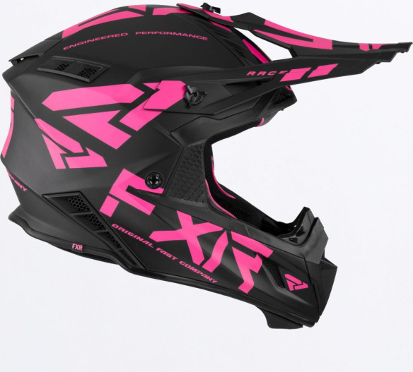Casca Moto Enduro/Snow Helium Race Div With Auto Buckle Black/Elec Pink