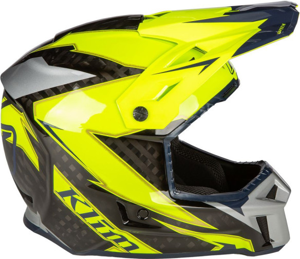 Casca Snowmobil F3 ECE Carbon Lightning Hi-Vis
