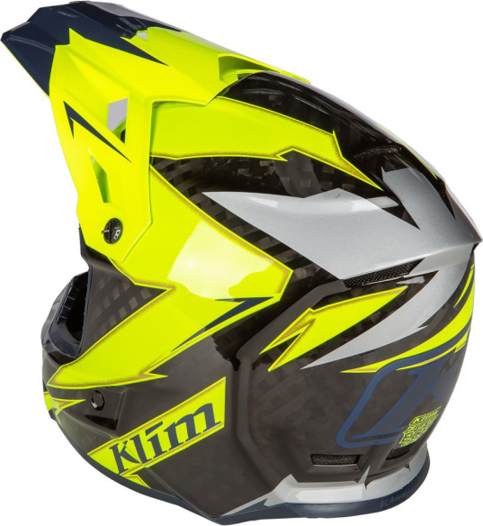 Casca Snowmobil F3 ECE Carbon Lightning Hi-Vis