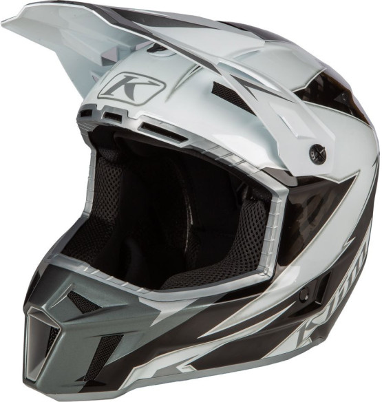 Casca Snowmobil F3 ECE Carbon Lightning White