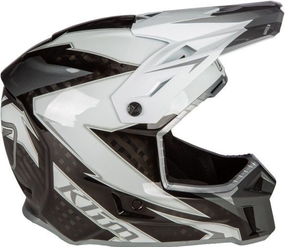 Casca Snowmobil F3 ECE Carbon Lightning White