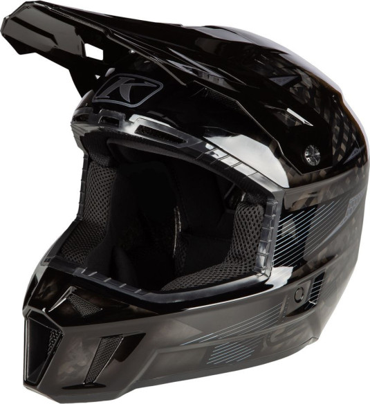 Casca Moto Enduro F3 Carbon Pro ECE XS Striker Carbon Gloss Black