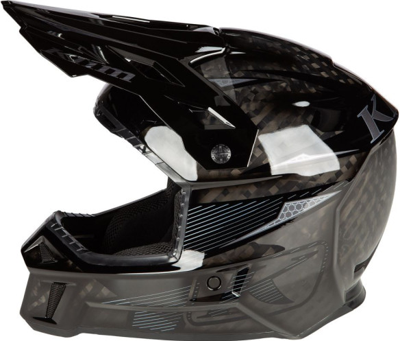 Casca Moto Enduro F3 Carbon Pro ECE XS Striker Carbon Gloss Black