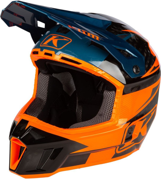 Casca Moto Enduro F3 Carbon Pro ECE XS Striker Petrol Orange