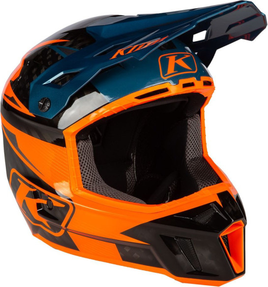 Casca Moto Enduro F3 Carbon Pro ECE XS Striker Petrol Orange