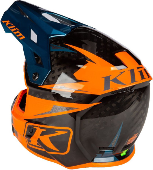 Casca Moto Enduro F3 Carbon Pro ECE XS Striker Petrol Orange