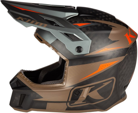 Casca Moto Enduro F3 Carbon Pro ECE XS Striker Potter's Clay