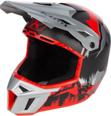 Casca Moto MX/Enduro F3 Carbon ECE DNA Fiery Red/Monument Gray 24