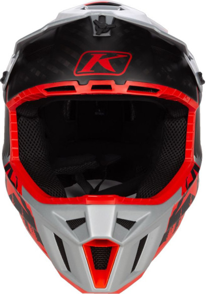 Casca Moto MX/Enduro F3 Carbon ECE DNA Fiery Red/Monument Gray 24