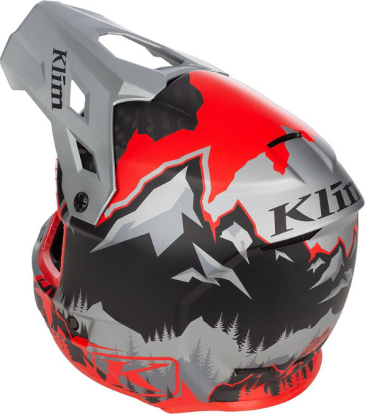 Casca Moto MX/Enduro F3 Carbon ECE DNA Fiery Red/Monument Gray 24