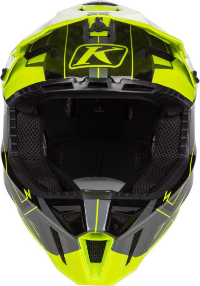 Casca Moto MX/Enduro F3 Carbon ECE Velocity Black/Hi-Vis 24