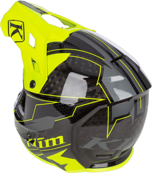 Casca Moto MX/Enduro F3 Carbon ECE Velocity Black/Hi-Vis 24