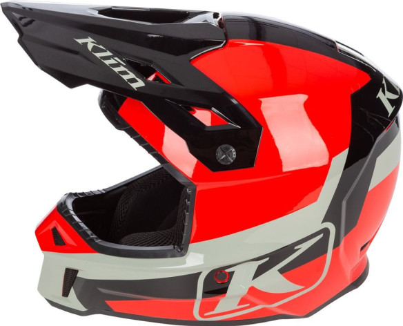 Casca Moto MX/Snow F3 ECE Fiery Icon White/Monument Gray 24