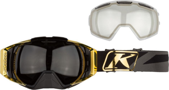 Ochelari Snowmobil Oculus Dissent Gold Smoke Polarized and Clear Lens