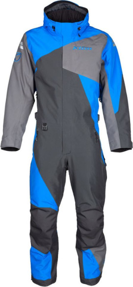 Combinezon Snowmobil Insulated Railslide One-Piece Asphalt-Electric Blue Lemonade