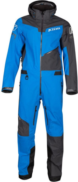 Combinezon Snowmobil Non-Insulated Lochsa One-Piece Short Asphalt-Electric Blue Lemonade