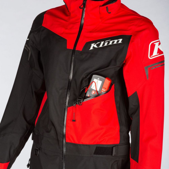 Combinezon Snowmobil Non-Insulated Lochsa One-Piece Short Black-High Risk Red