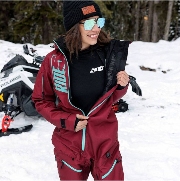 Combinezon Snowmobil Non-Insulated Dama Allied Maroon