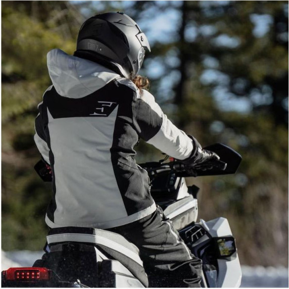 Geaca Snowmobil Insulated Dama Range Light Gray with Teal