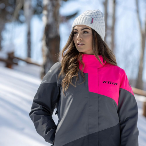 Geaca Snowmobil Insulated Dama Fuse Castlerock Gray-Knockout Pink