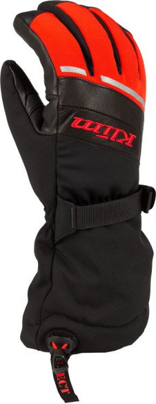 Manusi Snowmobil Insulated Blaze Gauntlet Black/Fiery Red