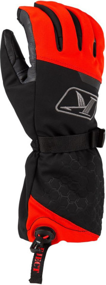 Manusi Snowmobil Insulated Powerxross Gauntlet Black/Fiery Red