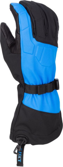 Manusi Snowmobil Insulated Togwotee Gauntlet Black/Electric Blue Lemonade 24