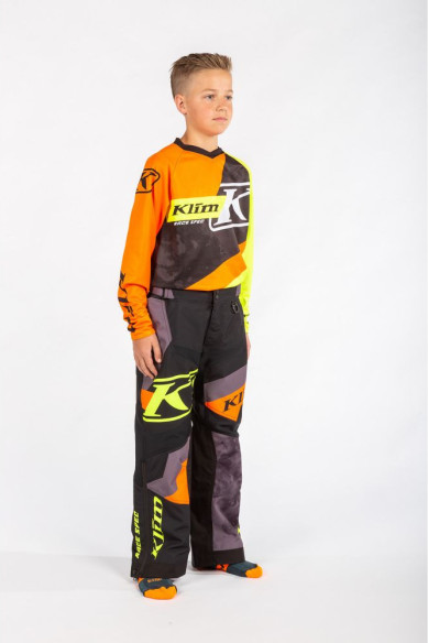 Pantaloni Snowmobil Copii Revolt Non-Insulated Black/Hi-Vis